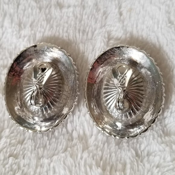 Yves Saint Laurent Rhinestone Clip On Earrings - Picture 6 of 13